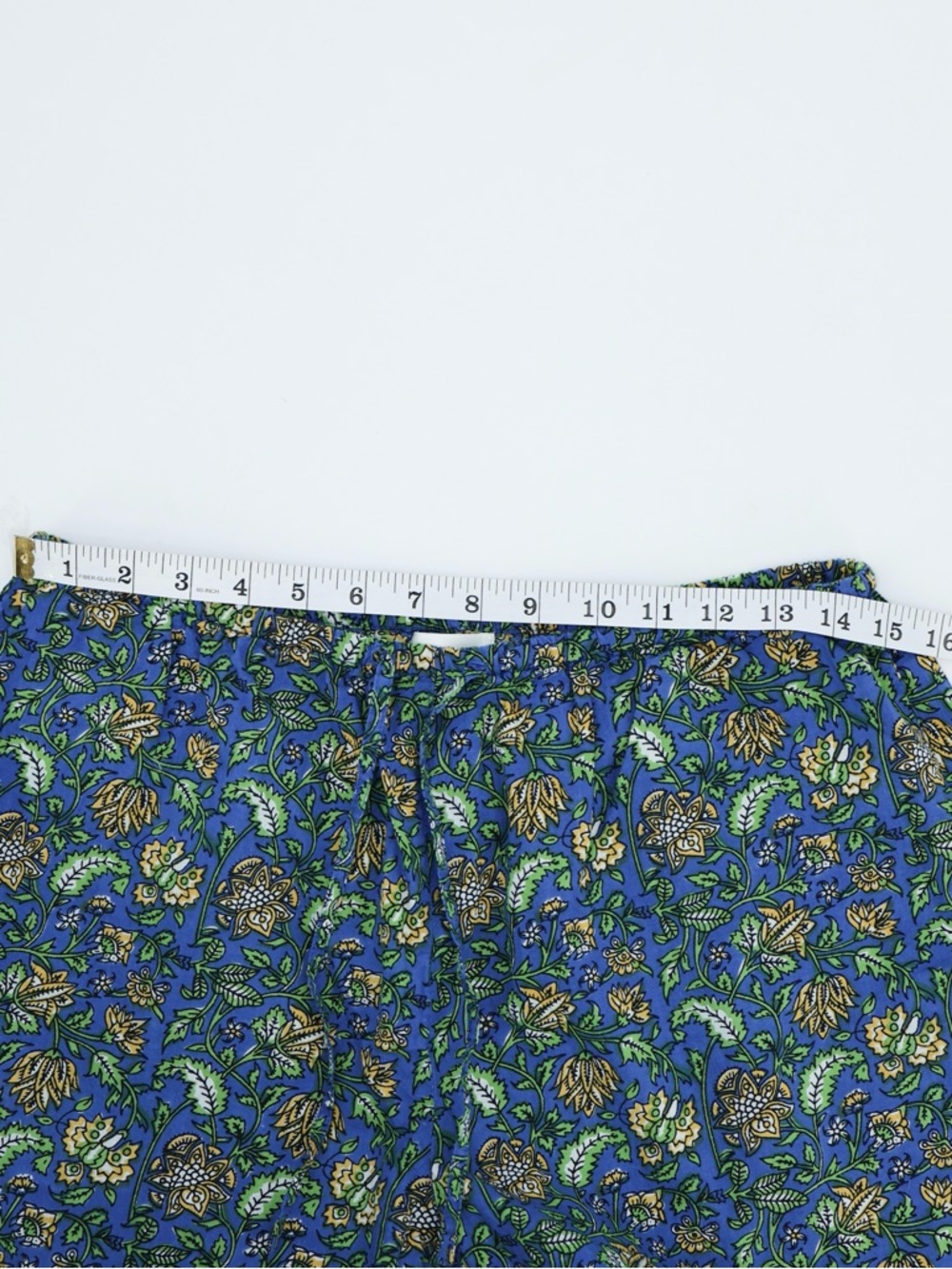 Signals Cotton 2 Piece Pants Set Tunic Pants Blue Floral Boho Resort Wear XL L - Picture 12 of 14